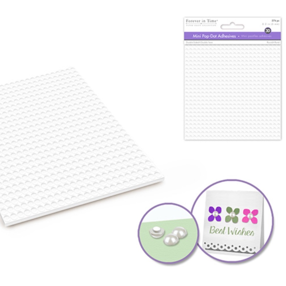 576 pcs PD101 Round Dual-Adhesive Foam Mounts 0.2"